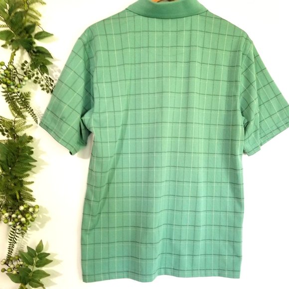 GRAND SLAM‎ MENS GOLF SHIRT《525》polo green plaid sz M - Picture 3 of 5